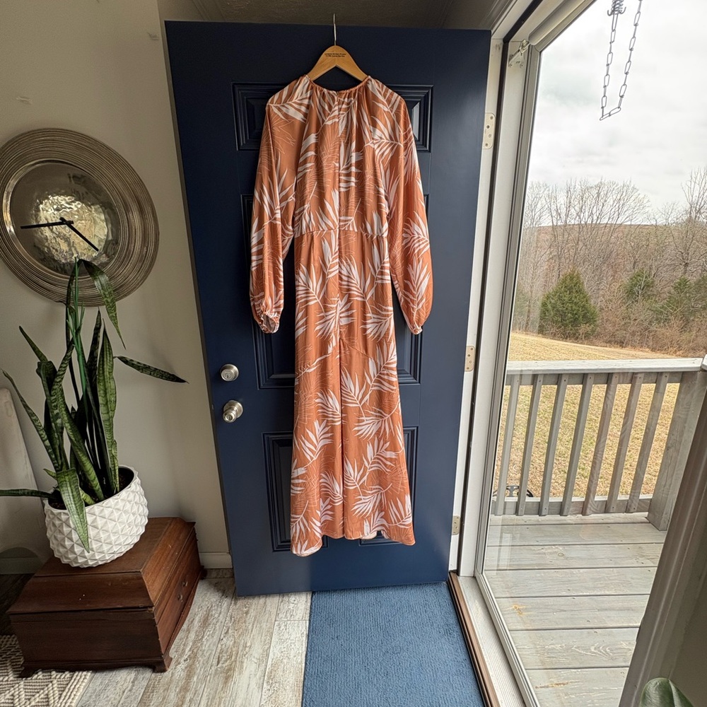 Bohme Orange Long Sleeve Dress - Picture 2 of 6